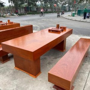 Bộ Bàn Ghế K3 Gỗ Hương Đá Đỏ