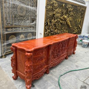 Kệ Gỗ Hương Đá Chân 14